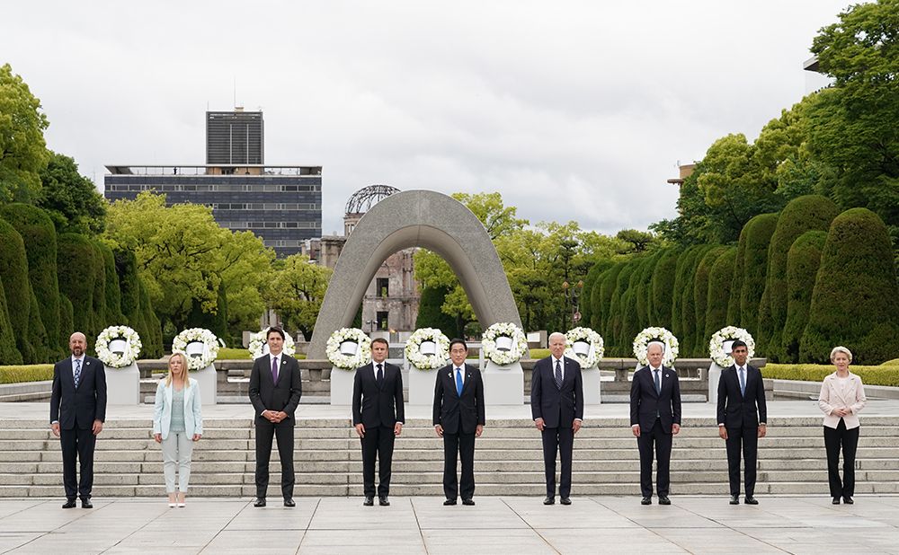 G7 Leaders at Hiroshima Peace Memorial Park