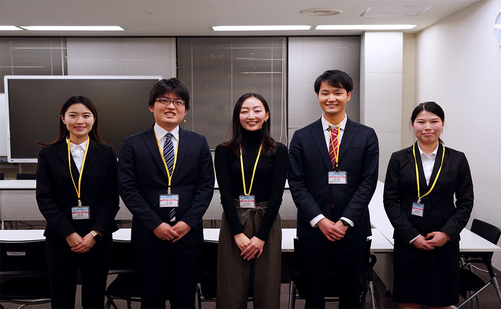 Five students who participated in the breakout session